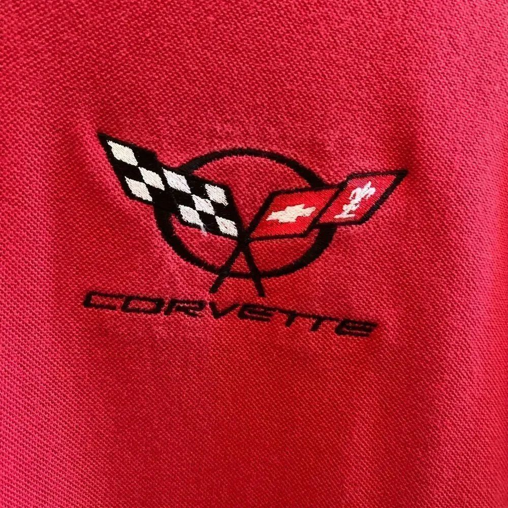 Corvette Cutter & Buck V-Neck Polo Shirt sz M
